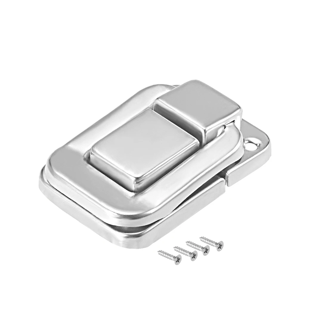 

uxcell Toggle Latch Retro Style Silver Tone Decorative Hasp Jewelry Suitcase Box Catch w Screws 10pcs 38x25mm Silver