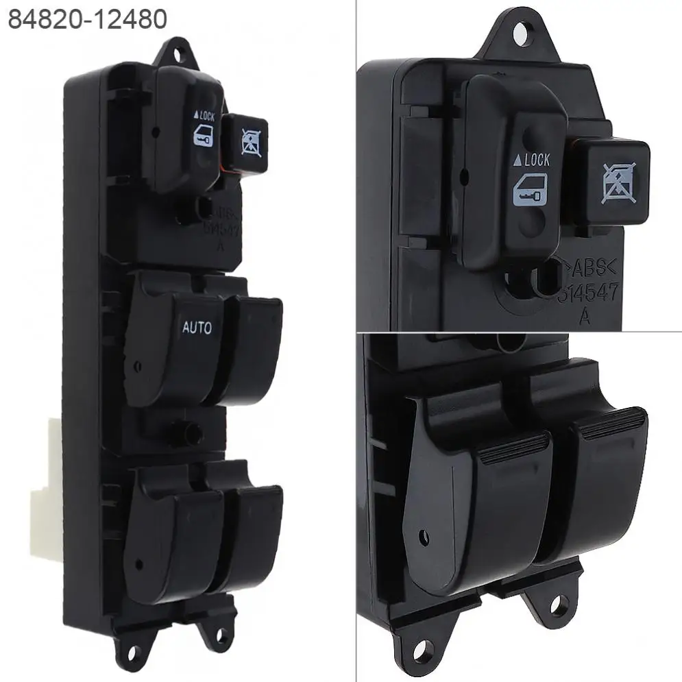 ABS Car Window Lifting Switch Electric Window Switch Folding 84820-12480 for 2004-2009 Toyota Prius
