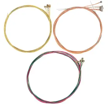 

6pcs/set Copper Rust-proof Folk Guitar Strings Acoustic Guitar Strings for Acoustic Guitar Parts Classic Guitar Multi Color