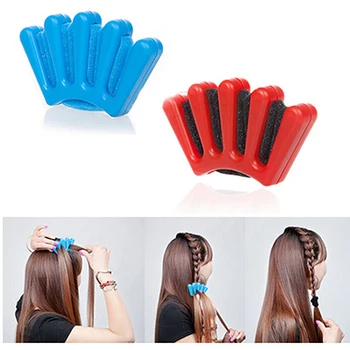 

2 Colors Lady French Hair Braiding Tool Weave Sponge Plait hair Twist Hairstyling Braider DIY Accessories