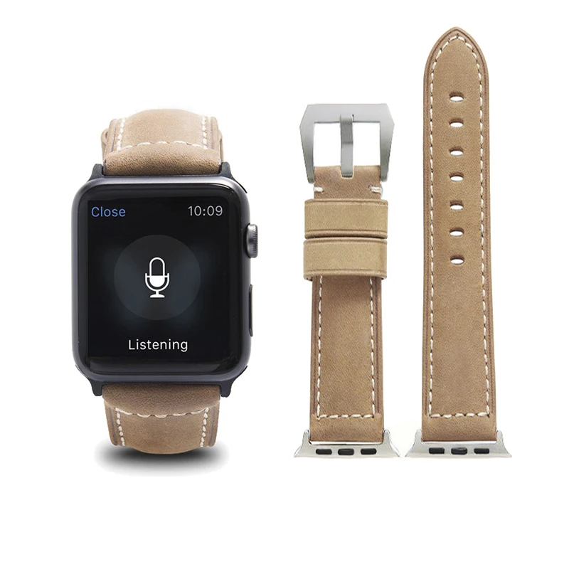 4 цвета Лидер продаж кожаный браслет ремешок для наручных часов Apple Watch серии 3/2/1 42