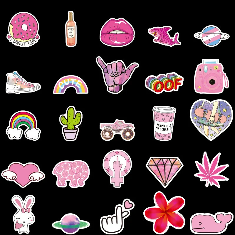 10/25/50 шт в наборе kawaii vsco девушка вырезать наклейки игрушки розовое нижнее белье с принтом из водонепроницаемого материала doodle для ноутбука переводные наклейки для чемодана детская gitfs забавная канцелярская принадлежность
