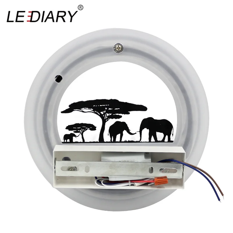 Светодиодный круглый настенный светильник с животными 14 Вт 110 240 В|Комнатные