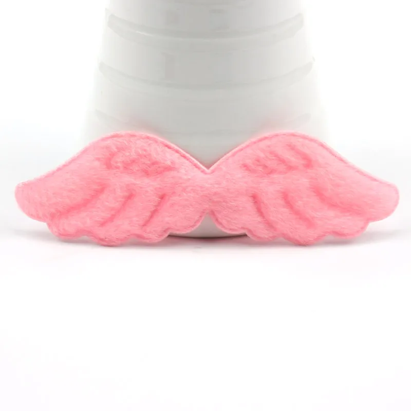 Pink 18 шт. 3*10 см пушистая форма Крыло ангела аппликации для одежды патчи швейные принадлежности для волос шляпа Декор Орнамент Аксессуары - Цвет: Pink