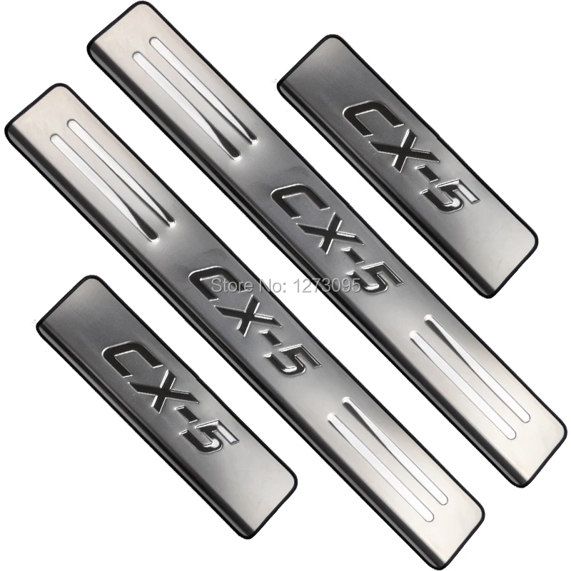 Comprar Para Mazda CX 5 CX5 KE KF 2014 2016 2018 2019 Acero inoxidable alféizar de la puerta del coche Kick RASFF Plate Protector de Pedal accesorios de coche