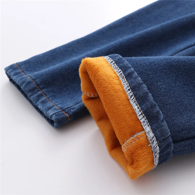 OMIKRON новые зимние джинсы для женщин Золотой флис изнутри утепленные джинсовые штаны Высокая талия теплые брюки женские зимние джинсы