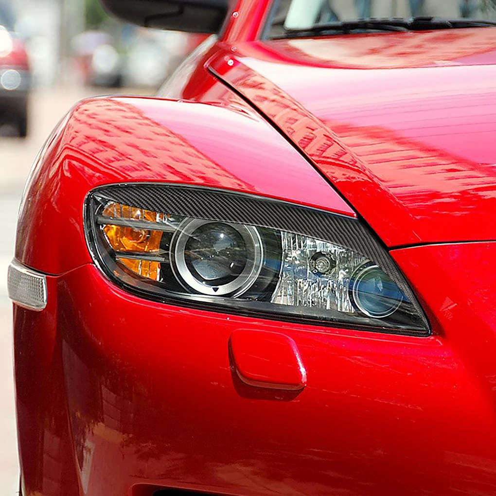 1 пара замена для Mazda RX8 Coupe 2004-2008 передняя фара с козырьком крышка из углеродного волокна
