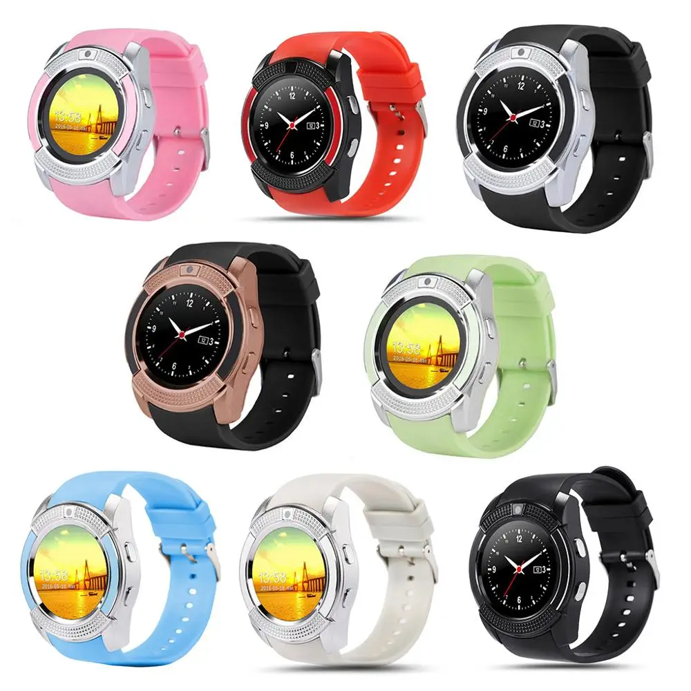 

V8 Men Women Touch Screen Sports Bluetooth Smart Watch TF Card for Android iOS A5YA