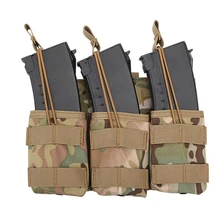 Новинка 7,62, двойная Тройная сумка с зажимом, камуфляжная тактическая сумка, сумка для подсумок, ремень для жилета, Охотничья сумка с фонариком