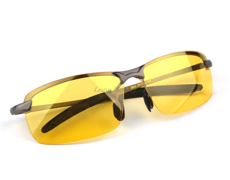 Длинный Хранитель Желтый Lense ночного видения вождения очки мужские Поляризованные Вождения Солнцезащитные очки поляроидные уменьшить блики