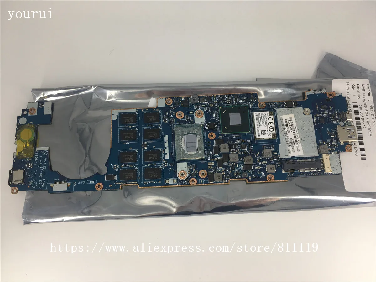 Yourui для Acer W700 W700P материнская плата ноутбука V1JV1 стандартная деталь 4 Гб ОЗУ