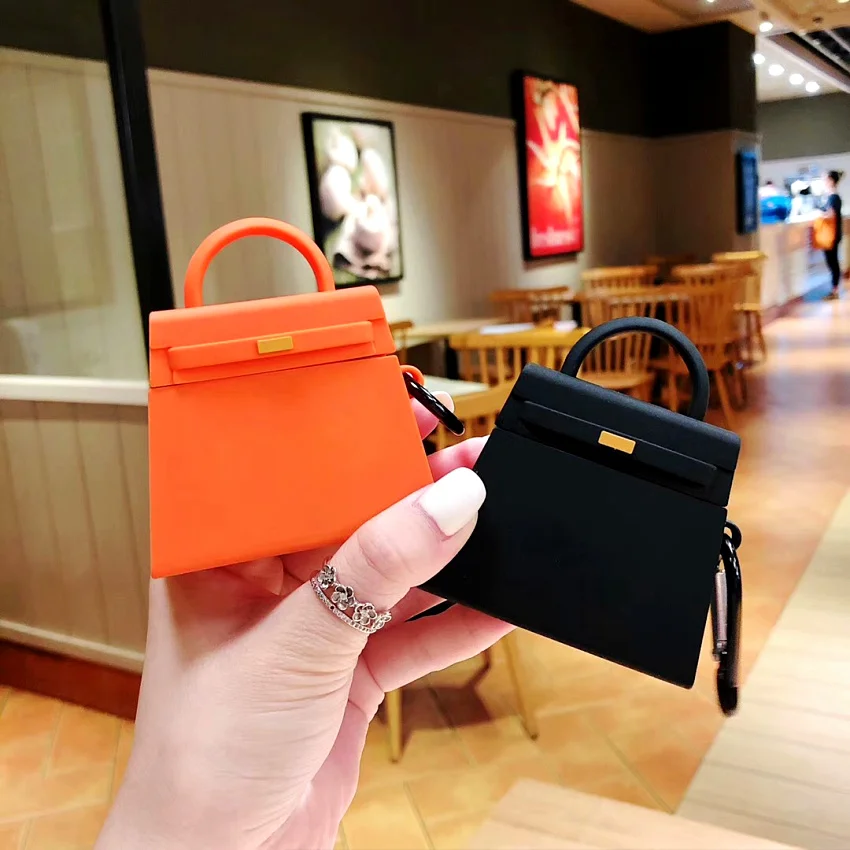 3D Silicone luxury Fashion Handbag Women's Shockproof Headphone Cases For Apple Airpods 1 2 Silicone Earphone Protection Cover (9)