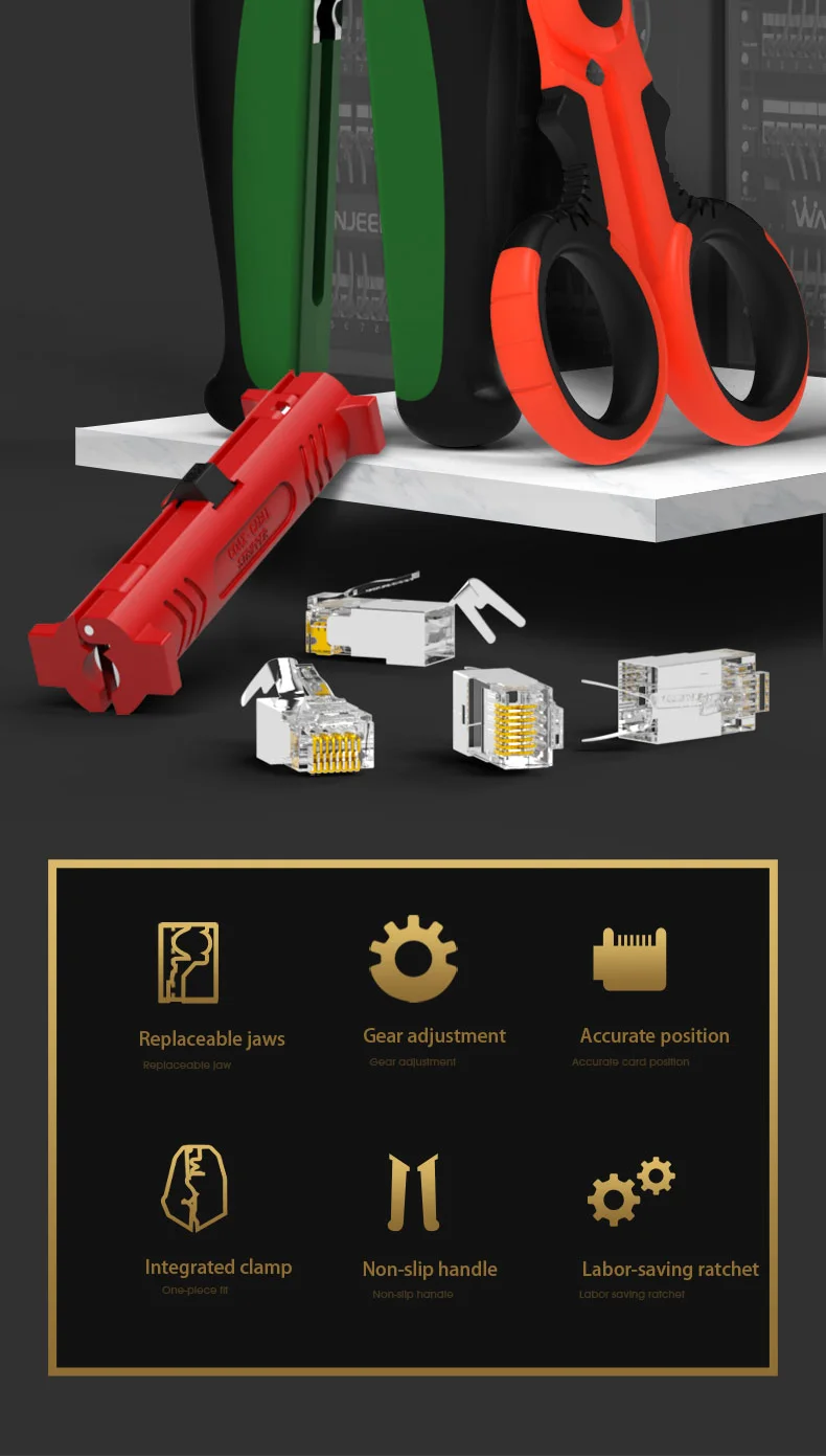 Logilink WZ0039 - Crimpadora para conectores RJ45 blindados Cat6A,Cat7