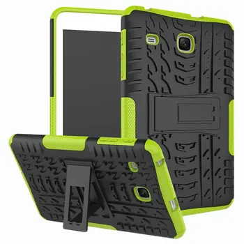 

50pcs/lot Removable Hybrid Impact Resistant Heavy Duty Tire Stand Armor Hard Skin Case For Samsung Galaxy Tab E 8.0 T377
