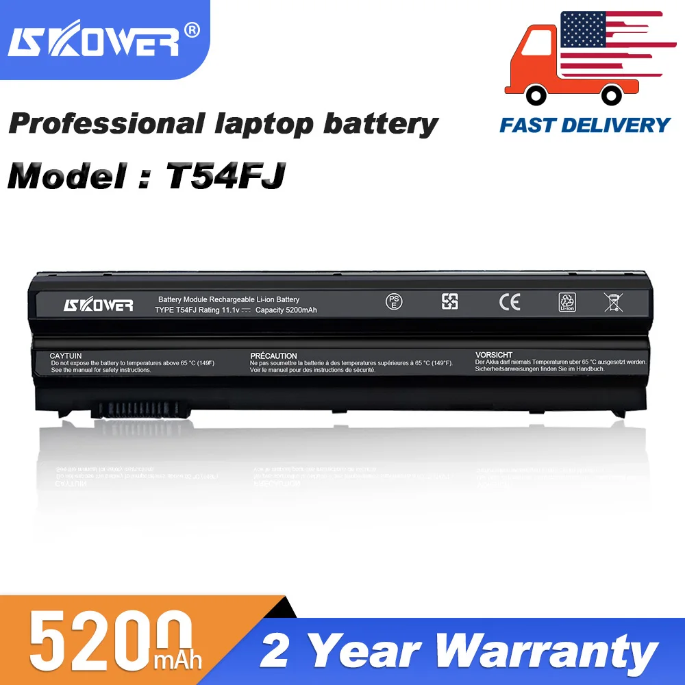 Аккумулятор для ноутбука T54FJ Dell Latitude E5420 E5430 E5520 E5530 E6420 E6430 E6520 E6530 M5Y0X HCJWT 8858X 911MD 4YRJH