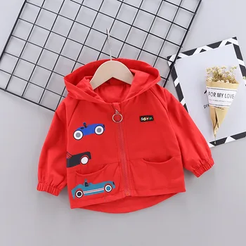 

Baby Coat Car Print Long Sleeve Boys Jacket 2020 Spring Children's Coat