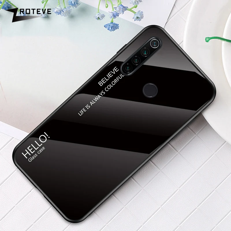 ZROTEVE чехол для Xiaomi Mi Max 3 Чехол градиентный стеклянный 2 закаленное стекло задняя