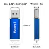 J-boxing USB Flash Drive 16GB Rectangle USB 2.0 Memory Stick Thumb Pendrives Enough Storage for PC Laptop Macbook Tablets Blue ► Photo 2/6