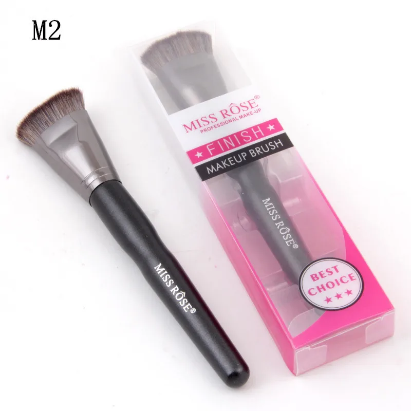 MISS ROSE Makeup Brush Black Handle Single PVC Boxed 2