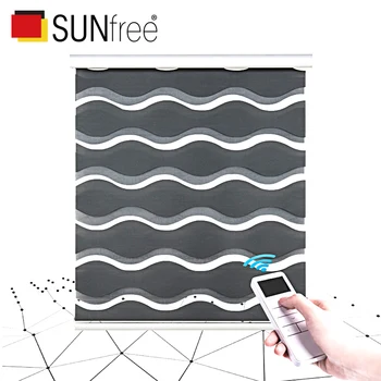 comprar Vida Inteligente Cortinas Motorizadas Sala De Estar Escritório Controle Voz Inteligente Zebra Blinds Janela Elétrica Lithum Bateria Do Motor