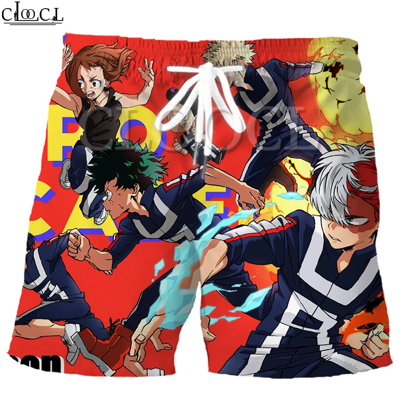

CLOOCL Japanese Anime My Hero Academy Men Sport Shorts 3D Print Leisure Fashion All-match Harajuku Style 2021 Summer New