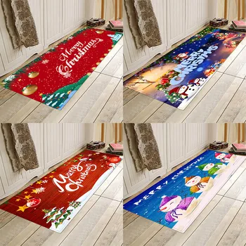 

Christmas mat，Christmas lights mat, Christmas castles mat, festive atmosphere, flannel prints, non-skid absorbent mats.