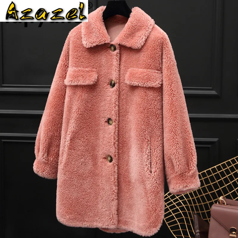 

Real Fur Coat Korean Vintage Wool Jacket Autumn Winter Coat Women Clothes 2020 Sheep Shearling Fur Women Tops Suede Lining T3455