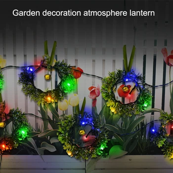 

2pcs Waterproof Outdoor Colorful Garland Night Light Decoration Wall Hanging Wreaths String Light Christmas Garden Home Decor