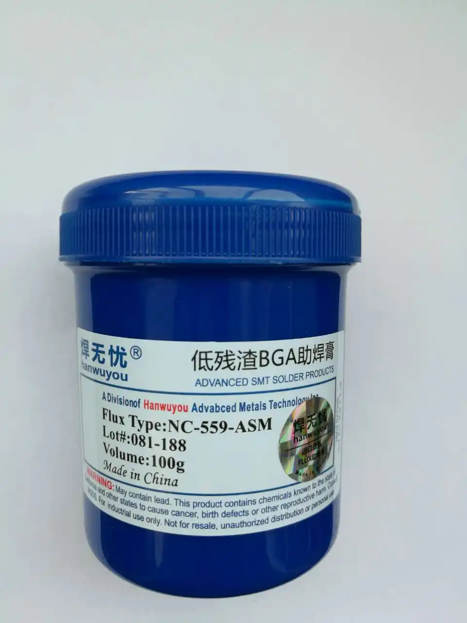 

Paste NC-559-ASM 100g Leaded Free Soldering Flux Welding Paste For SMT BGA Reballing Soldering Welding Repair No Clean Flux