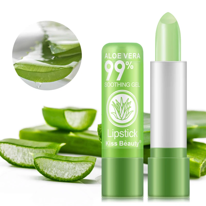 

Aloe Vera Natural Lip Balm Temperature Changed Color Lipstick Long Lasting Nourish Protect Lip Balm Lips Care Girls Makeup TSLM2