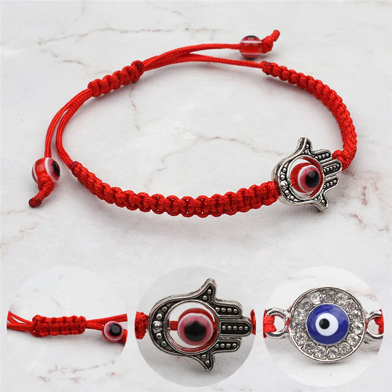 Красная Нить Подвески в виде руки хамсы браслет шнурок веревка плетеные браслеты