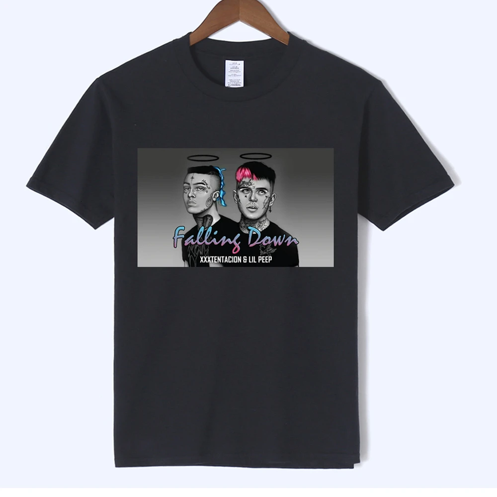 

2019 New Design Rapper Lil Peep Xxxtentacion tshirt Rap Lil Peep Men Cool T-shirt Graphic Print Hip Hop Tops Men Clothes Gym Psg
