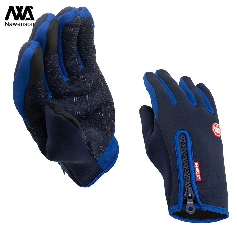 

Touch Screen Gloves Motorcycle Adjustable Zipper Anti-slip Windproof Thermal Gloves Outdoor Racing Sport Protective Gloves
