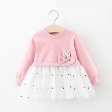 Бантик в виде кроличьих ушек для девочек; платье в горошек; одежда для малышей; весна г.;