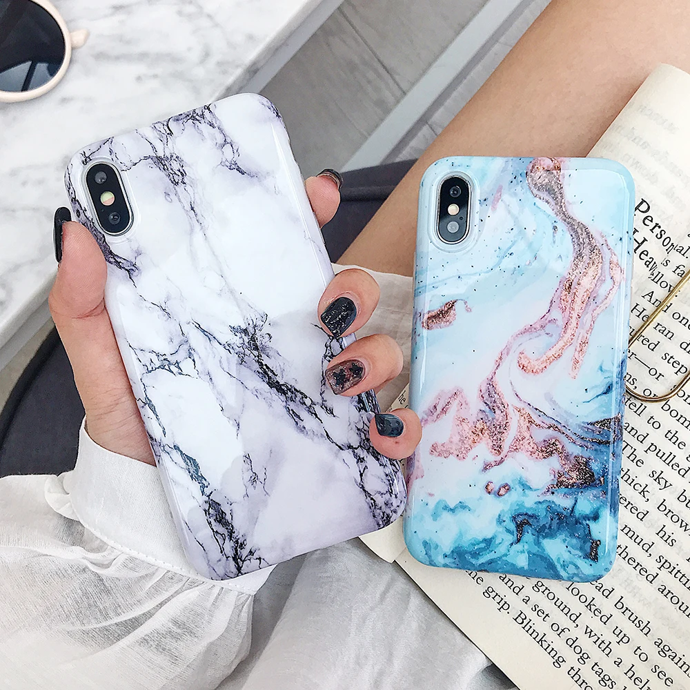 Чехол для телефона LOVECOM с мраморной линией и держателем iPhone 12 Mini 11 Pro Max XR X XS 7 8 Plus