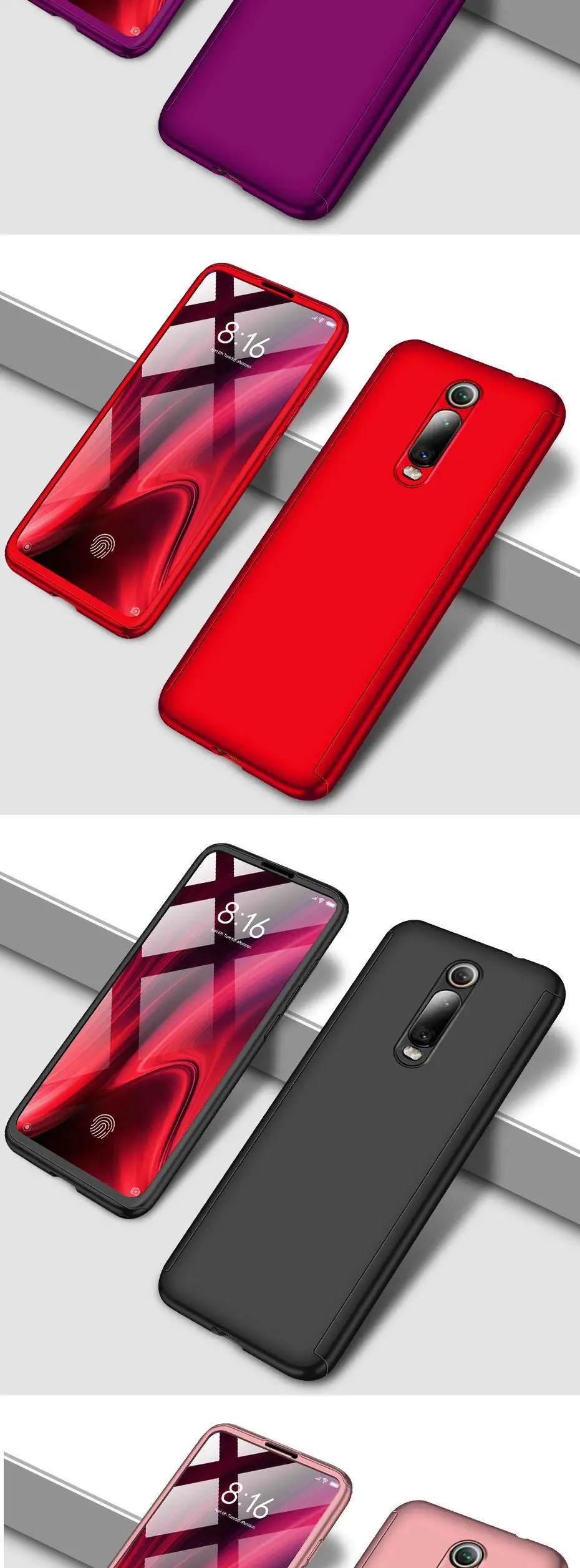 360 Полное покрытие Защитный чехол для спортивной камеры Xiao mi Red mi 8 8A Note8 8T iPhone 7 6 Plus 5 iPad Pro CC9 CC9E A3 Lite mi 9T K20 7A 9 SE 5X 6X F1 чехол из поликарбоната