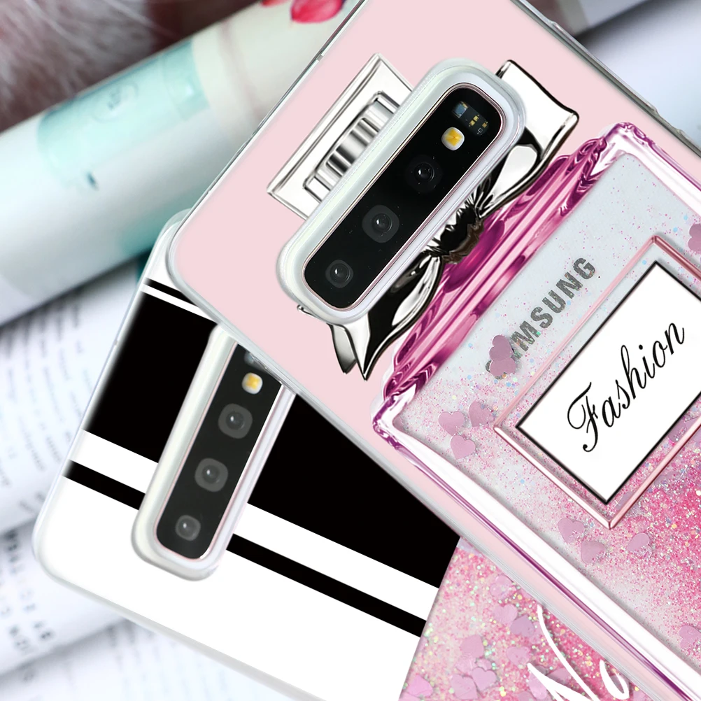 Luxury Glitter Quicksand Liquid Case For Samsung Galaxy A70 A60 A50 A40 A10 S10 S9 S8 Plus Lovely Perfume Bottle Christmas Cover