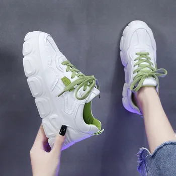 

2020 Spring White Shoes Women Sneakers Fashion Thick Bottom Womens Platform Sneakers Autumn Winter Casual Shoes Zapatos De Mujer