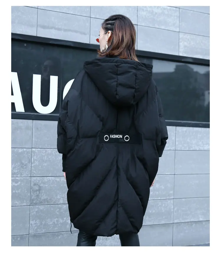 XITAO свободное зимнее пальто размера плюс с рукавом летучая мышь Женская парка на молнии с капюшоном уличная трендовая Женская куртка женская одежда WLD2760