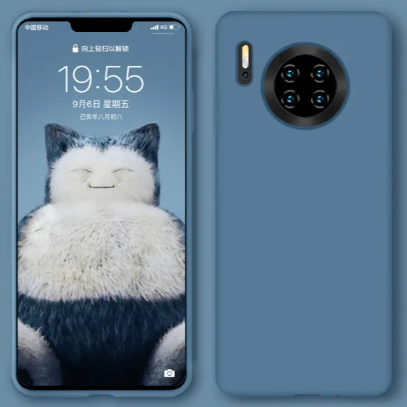 Ink Blue Силиконовый чехол huawei, защитный чехол для телефона huawei mate 30 mate 30 Pro, мягкий чехол для телефона, противоударный чехол для телефона - Цвет: Ink Blue