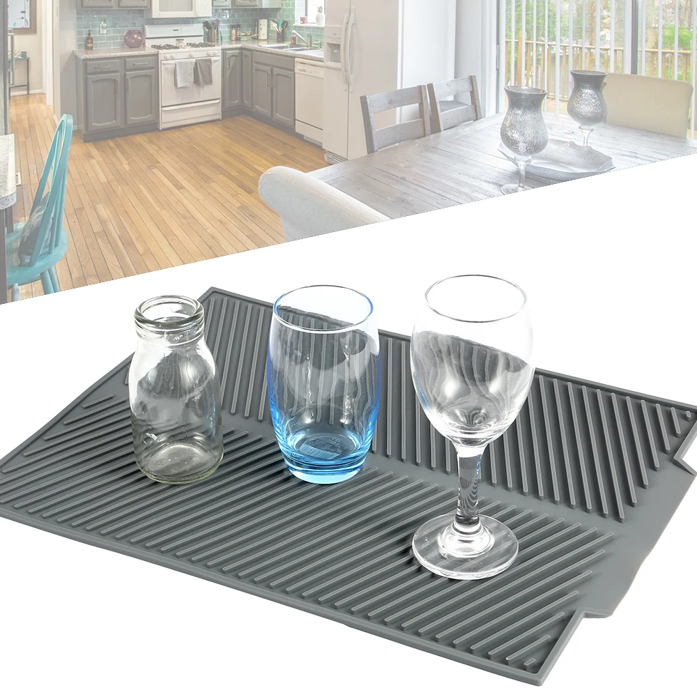 Silicone Square Dish Drying Mats Heat Resistant Tableware Durable