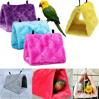

Bird Hanging Cave Cage Hamster House Hanging Cage Thick Fashion Plush Hammock Bird Toy Bird Nest Parrot Nest Warm Winter