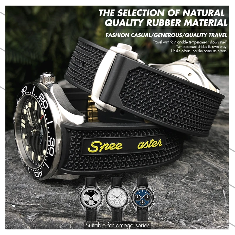 rubber straps for omega seamaster