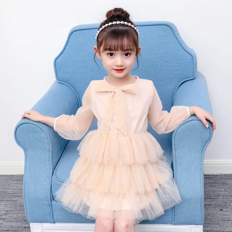 2020 Spring New Type Girls Clothing Dress Clothes Kids Dresses For Girl Cute Sweet Princess Lace Bow-knot Costume | Детская одежда и