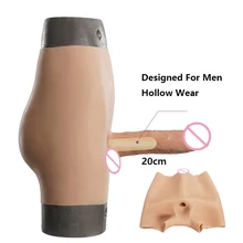 Mutandine Dildo Strap-on in Silicone lungo 20cm realistico Dildo Wear pantaloni dispositivo di masturbazione per uomo cinturino lesbico sul pene giocattolo del sesso