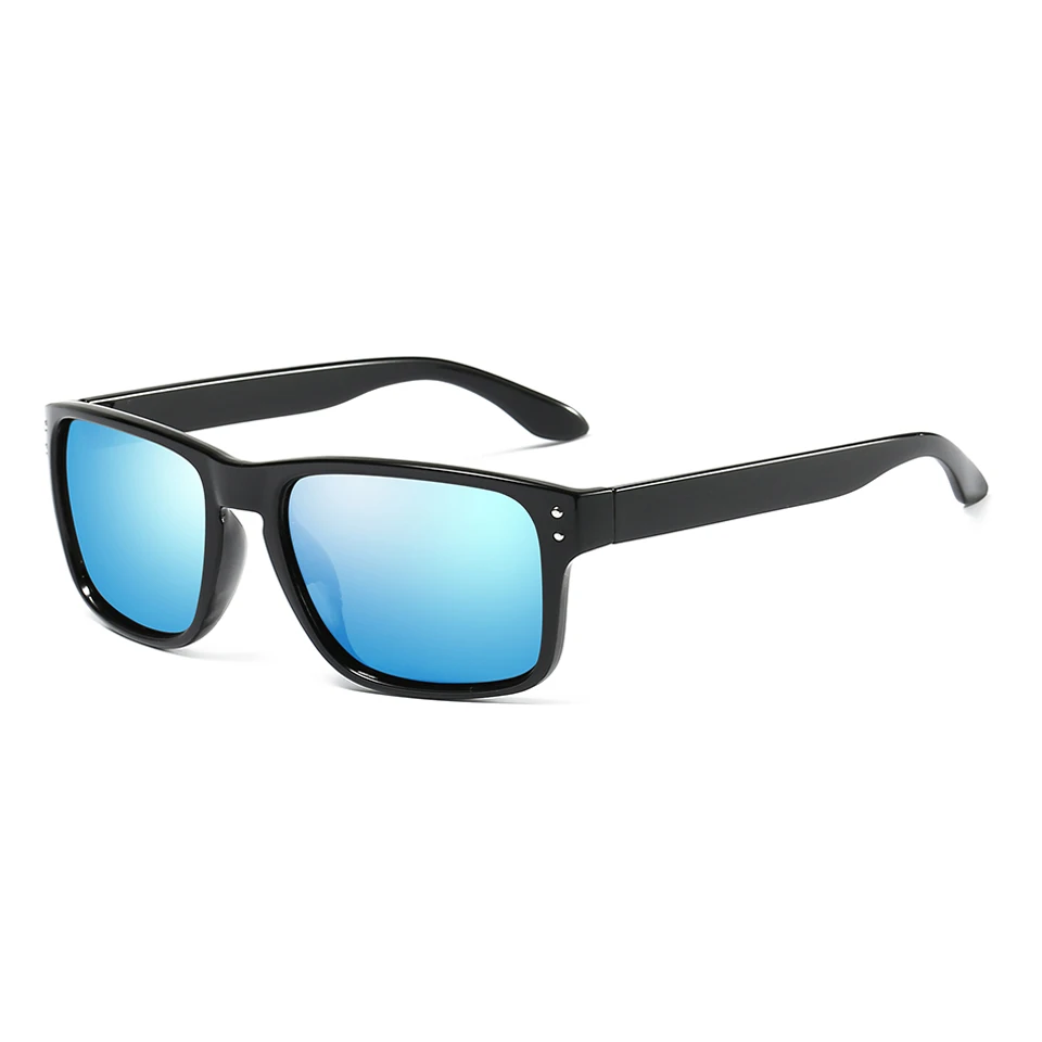 black blue ELITERA, мужские солнцезащитные очки, поляризационные, брендовые, дизайнерские, для вождения, солнцезащитные очки, мужские, женские, высокое качество, прямоугольный стиль - Цвет линз: black blue