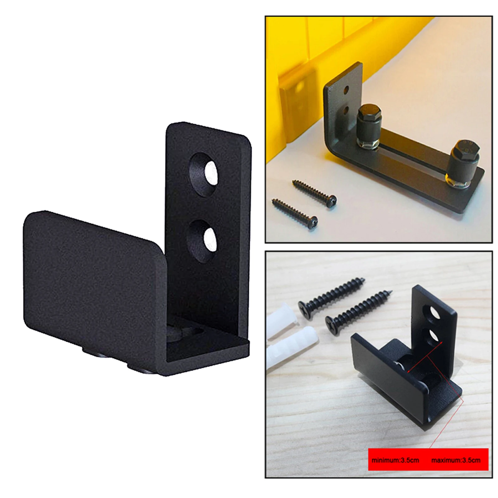 Sliding Barn Door Bottom Wall Mount Floor Guide with Screws Hardware Accessories