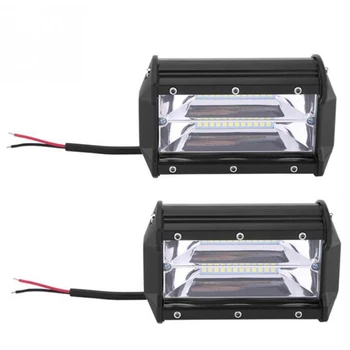 

led work light 6000k auto lighting led pods lights bar for truck utv moto off-road 4x4 vehicle coche led bar worklight 72w 5''