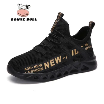 

2020 Kids Running Sneakers Summer New Fashion Children Sport Shoes Breathable Light Slip-on Casual Boys Girls Shoes Size 26-39