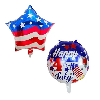 

10pcs American USA Independence Day Balloons Decor of July 4th Anniversary Patriotic Sequin Balloon American Flag Balloons Decor